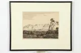 Tinus de Jongh, Table Mountain, Etching