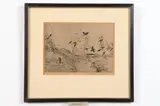 Frank Weston Benson, Untitled, BLACK BIRDS AND RUSHES, signed and titled in pencil lower margin