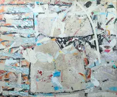 Gordon Young, Abstract Collage, Oil and mixed media on canvas