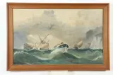 Continental School, Ship Wreck, SHIP WRECK, oil on board
