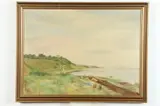 Poul Nielsen, Olsted Strand, Oil on canvas