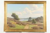 Svend Drews, Along the Water, Oil on canvas