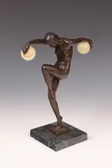 Denis, Art Deco Dancer with Balls, Bronze - Height: 9 1/2 in