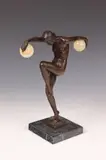 Denis, Art Deco Dancer with Balls, Bronze - Height: 9 1/2 in