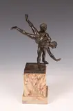 Continental School, Untitled, MALE NUDE WRESTLERS, bronze - Height: 6 in