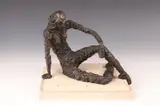 American School, MODERN FEMALE RECLINING NUDE, illegibly signed and dated '65, Bronze