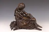 James Pradier, Untitled, SEATED WOMAN WITH LYRE, bronze
