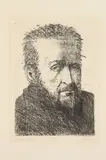 Leonard Baskin, Thomas Eakins 1895, Etching