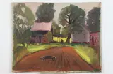 Carl W. Peters, The Garden Plot, Oil on canvas laid on board