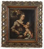 Carlo Garofalo, MADONNA AND CHILD, identified verso, Oil on canvas