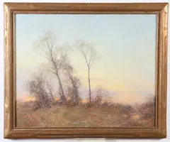 A Sunset Landscape by Adolph Robert Shulz, Oil on canvas, offered Jun 2019