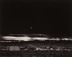 Ansel Adams, Moonrise, Mount has @ 1/4 in. area of discoloration around photograph