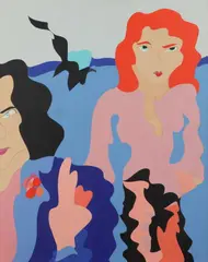 Stewart Schmalbach, Couple, Acrylic on canvas