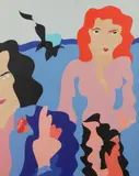 Stewart Schmalbach, Couple, Acrylic on canvas