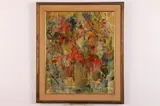 Floral Still Life by American School, Oil on board, sold Aug 2019