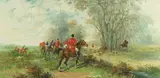 R. Beechey, Foxhunting Scene, Oil on canvas