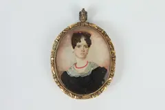 Carl Weinedel, Mrs, Oil on ivory