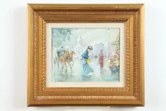 Parisian Street Scene by J. Collar, Oil on canvas, sold Aug 2019