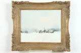 Andre Ingres, Town in Snow, Oil on canvas