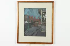 Joseph Solman, Spokane Street, Gouache