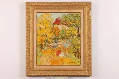 George Rene Sinicki, Mon Jardin, Oil on canvas.