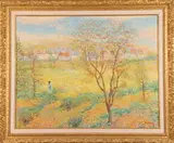 H. Somers, Figure in Flowering Meadow, Oil on canvas