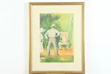 John Kelly Fitzpatrick, Artist at Work Possibly Dixie Art Colony, Watercolor
