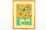 American School, Black Eyed Susans, Acrylic on paper