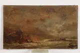 Rocky Coast by Continental School, ROCKY COAST, oil on board, sold Sep 2019