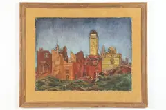 Dee Oldham Joesting, Ruins, Egg tempera on paper