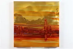 Mark White, Golden Sea Ii, Oil on aluminum