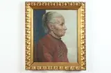 Portrait of Elderly Woman by American School, PORTRAIT OF ELDERLY WOMAN, oil on canvas, sold Sep 2019