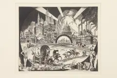 Ralph Fabri, Americana, Etching on paper.