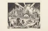 Ralph Fabri, Americana, Etching on paper.