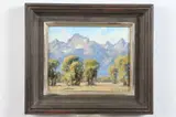 Greg Scheibel, View from Mormon Row, Oil on board