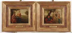 Paulus Bril, Two Biblical Scenes, Oil on tin/copper panels