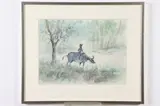 Paul Kuo, Silhouette, Watercolor, signed lower right