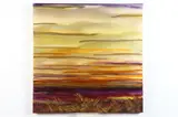 Mark White, Violet Mesa, Oil on aluminum .