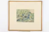 Irwin Rosen, Park Scene, Watercolor