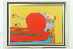 Untitled by Peter Max, MOVING WITH FATHER, signed and numbered 79/100 in pencil, sold Nov 2019