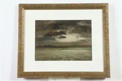 Louis Clément Faller, Storm on the Horizon, STORM ON THE HORIZON, oil on board