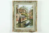 Umberto Zini, Venetian Gondolier, Oil on canvas