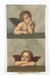 Albert Krafft, After Raphael "Angels": Pair, AFTER RAPHAEL "ANGELS": PAIR, oil on canvas