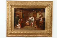 Interior Genre Scene by David Wilkie, INTERIOR GENRE SCENE, oil on canvas, sold Nov 2019