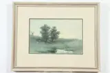 Edwin Lamasure Jr, Spring Meadow, Watercolor