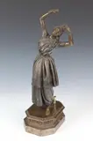 Jean-Auguste Barre, Untitled, AMANY: AN INDIAN DANCER, inscribed bronze - Height: 19 in