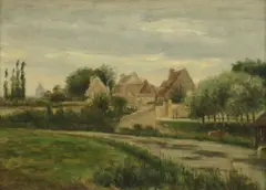 Untitled by Stanislas Lépine, oil on board 20.5 x 28cm Provenance: The Estate of Sir Jack and Lady Baer., sold Sep 2022