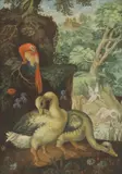 J. Webb, Untitled, oil on board 67.5 x 64.5cm