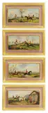 Samuel Henry Alken Jnr, Untitled, oil on board 10.2 x 22.5cm (4)