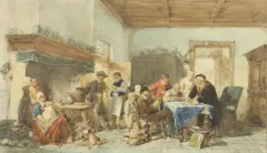 Herman ten Kate, Untitled, watercolour 27 x 46cm and 26.5 x 47cm (2)